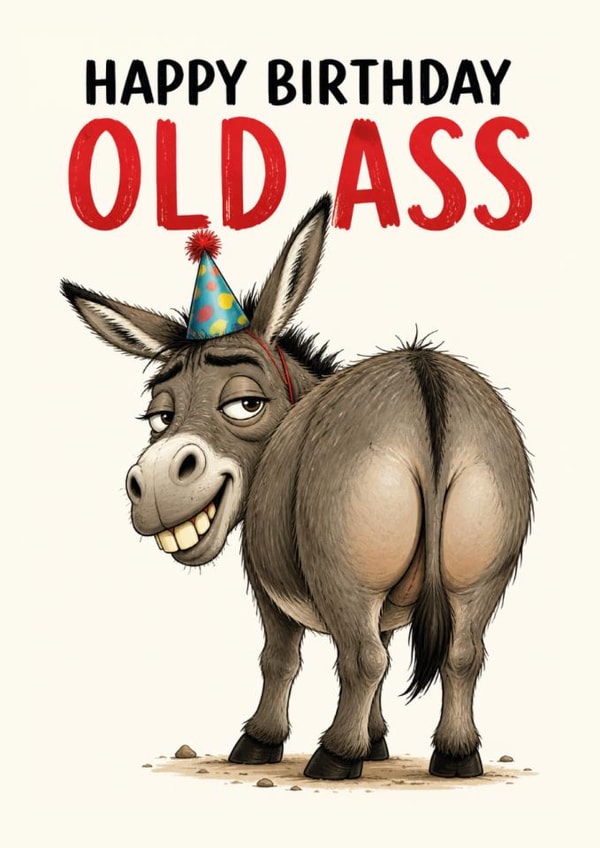 HAPPY BIRTHDAY OLD ASS | FUNNY BIRTHDAY CARD created by Aussie Studios