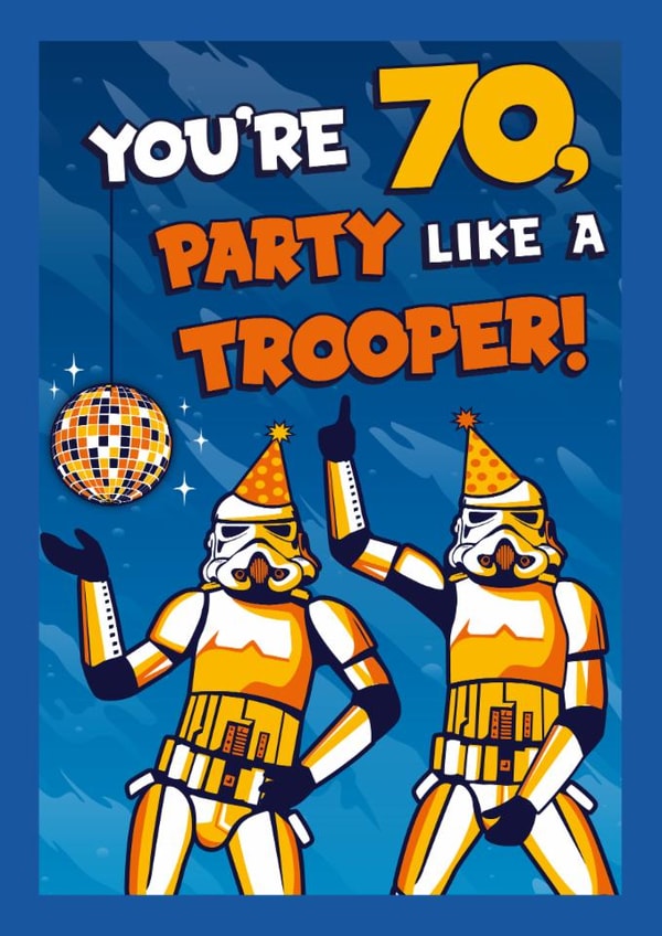 Classic Birthday Card - 70th - Stormtrooper - Star Wars created by Cardology