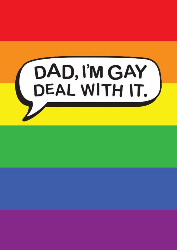 Anti-Father's Day Card - I'm Gay - LGBTQ+ created by The Boy and the Bear