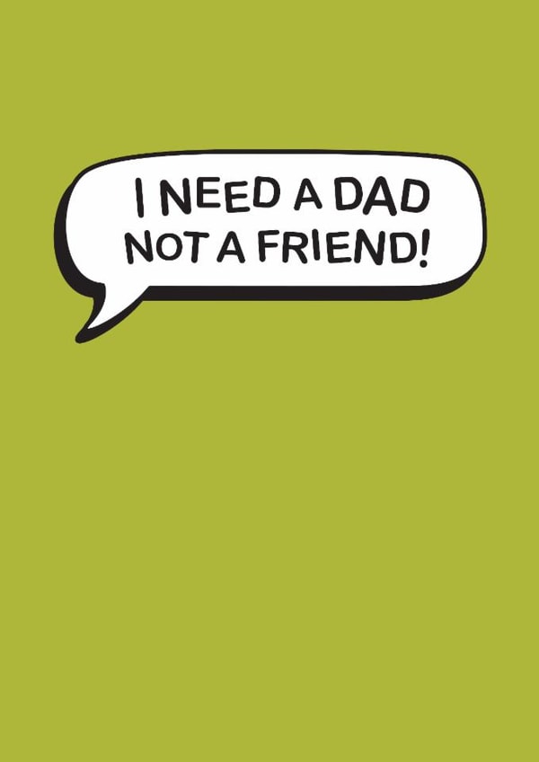 Classic Father's Day Card - I Need A Dad created by The Boy and the Bear