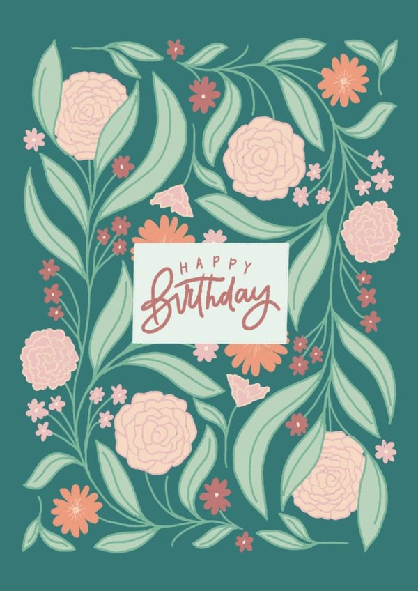 Elegant Floral Birthday Wishes created by Abi Bryan