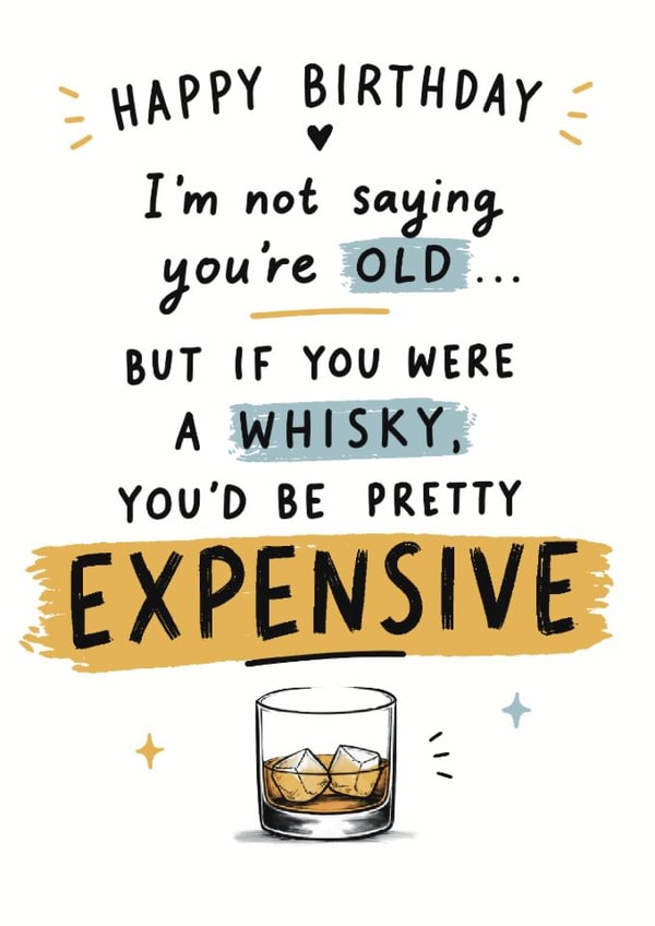 Whisky birthday card, funny birthday created by LynseyLovez