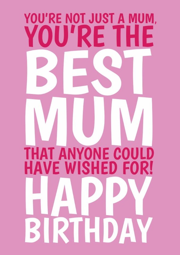 Classic Birthday Card – Best Mum created by @Cupsie's Creations