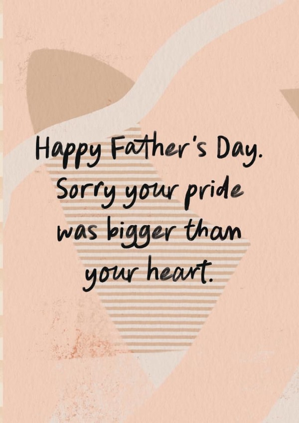Classic Father's Day Card - Pride Bigger Than Your Heart created by I am Nat