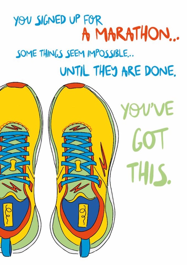 Fun Birthday Card - You Signed Up For A Marathon - You've Got This created by Dandelion Stationery
