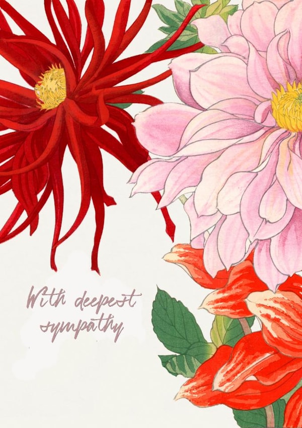 Sympathy card with flowers created by David Bennett