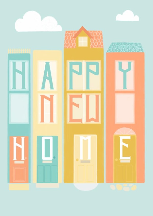 Sweet Happy New Home Card created by Sian Moore Illustration