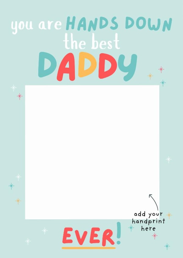 Sweet Keepsake Card - Handprint Card for Daddy from the Kids created by Sian Moore Illustration