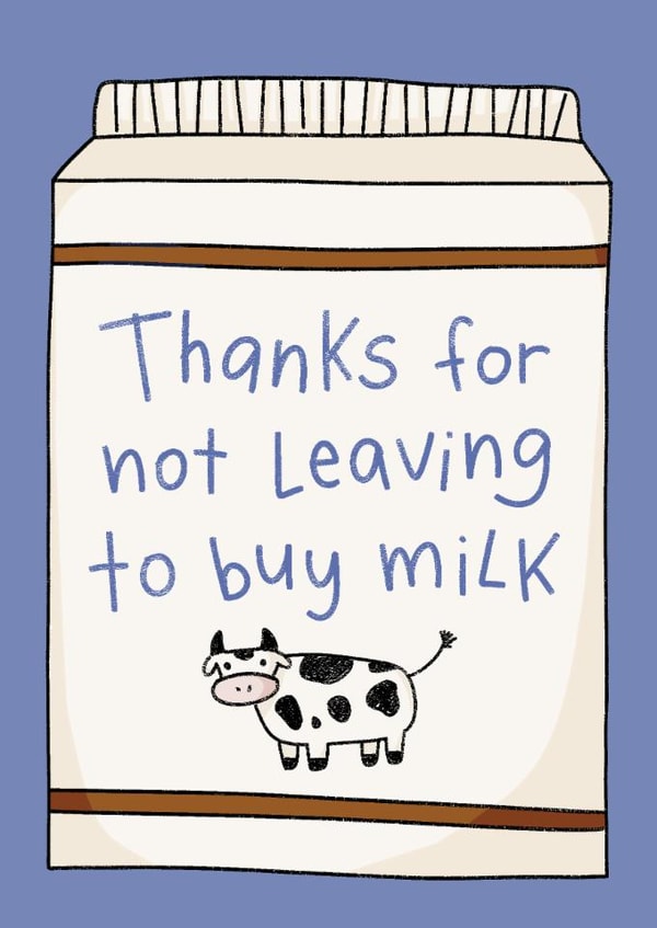 Funny Father’s Day Card - Thanks for not leaving created by Marina Kromitsyna