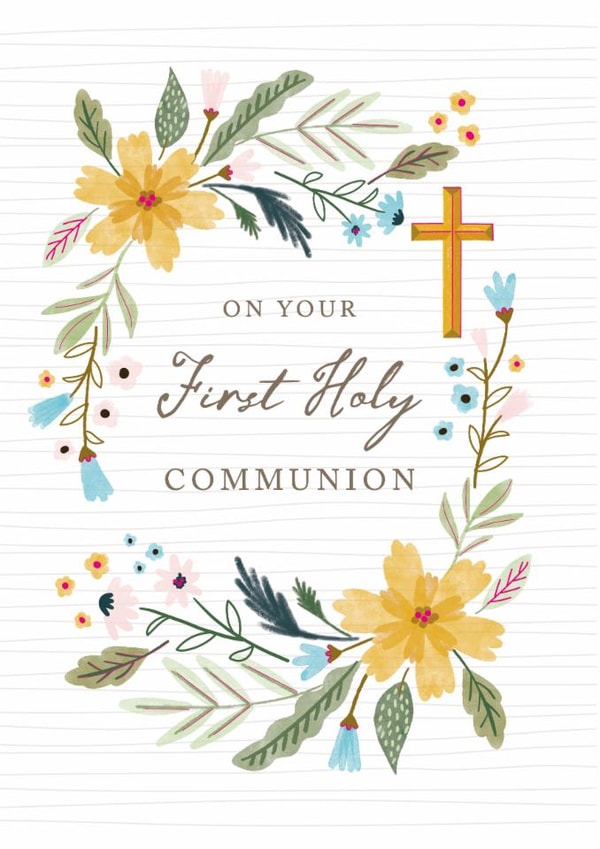 Classic Faith Card - First Holy Communion created by Laura Darrington Design Ltd.