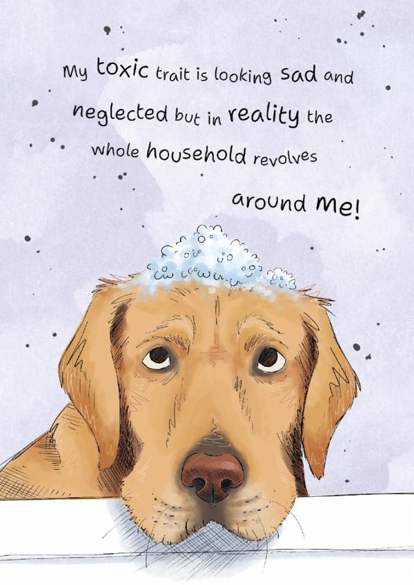 Cute Just Because Card - House Revolves Around Me - From The Dog created by Dandelion Stationery