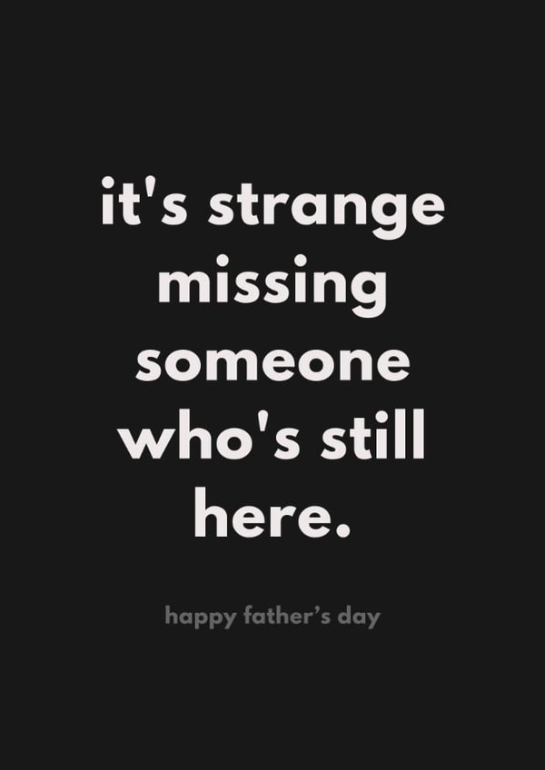 Classic Father's Day Card - Missing Someone Who's Still Here created by Sundiva Designs