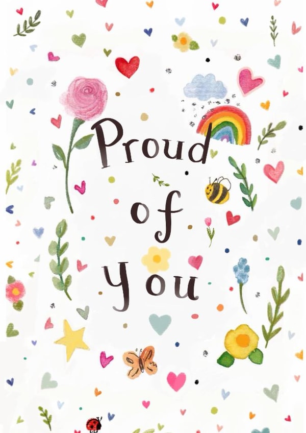 Pretty Congratulations Card - Proud Of You created by Love Lucy Illustration