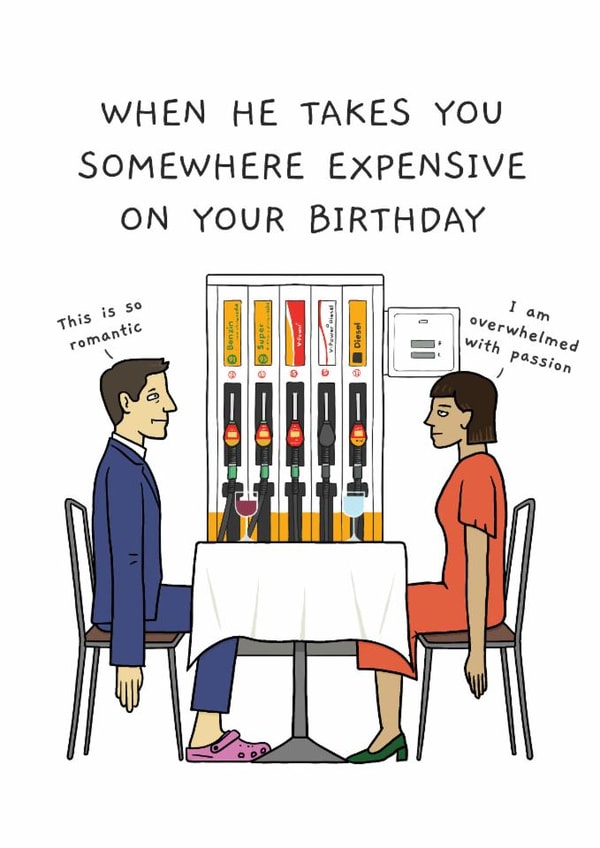 Funny Petrol Station Birthday Card created by Picardso
