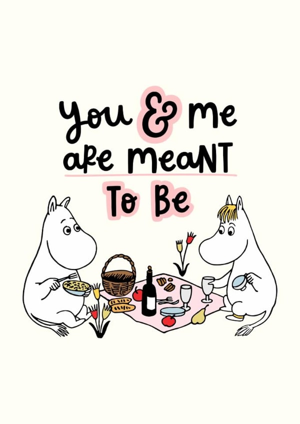 Cute Anniversary Card - Moomin - Meant To Be created by Moomin Characters