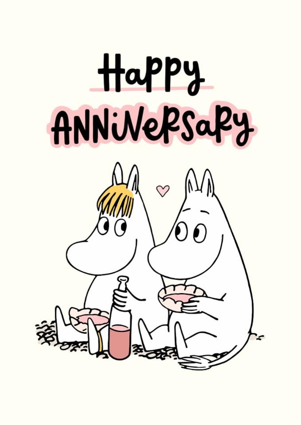 Cute Anniversary Card - Moomin - Wine created by Moomin Characters