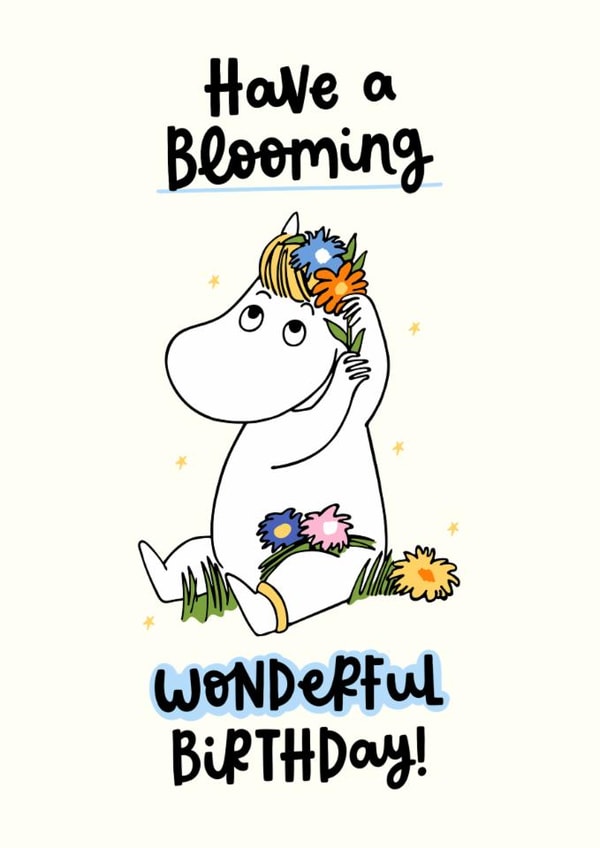 Cute Birthday Card - For Her - Moomin - Blooming Wonderful created by Moomin Characters