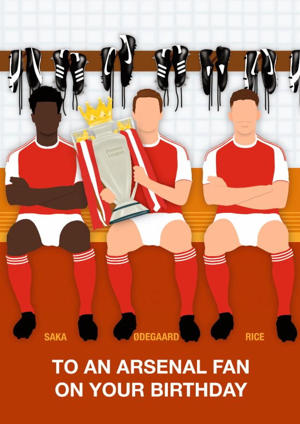 Birthday card to an Arsenal fan created by Paul Jones
