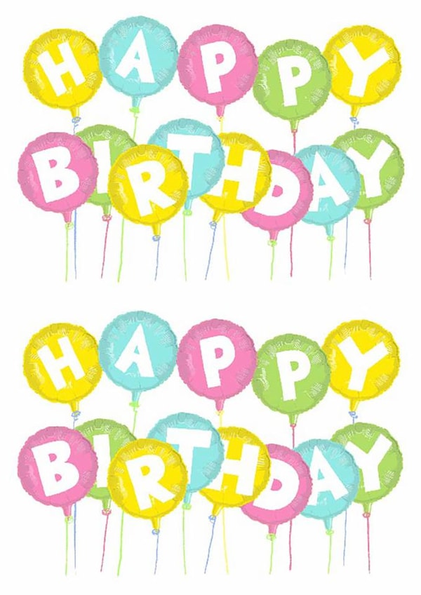 Cute Birthday Card: Happy Birthday Balloons created by claire close