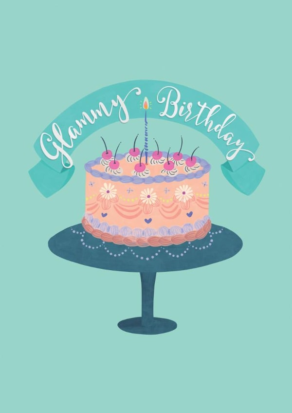 Cute Glam Birthday Card For Her - Glammy Birthday created by Becoming Flor