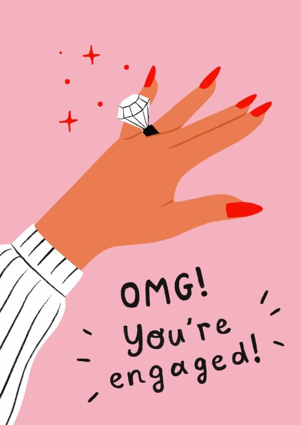 Classic Engagement Card - Diamond Ring - OMG! created by Bellollage