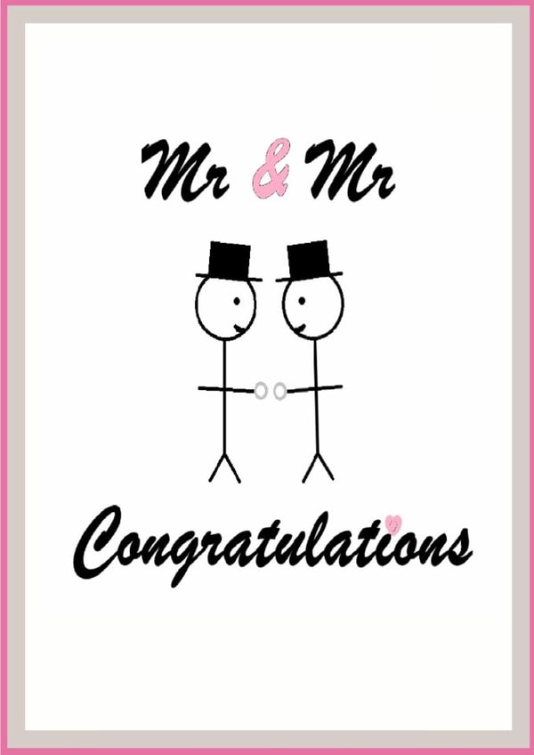 Gay Wedding Card for LGBTQ+ Men created by Matthew Holmes