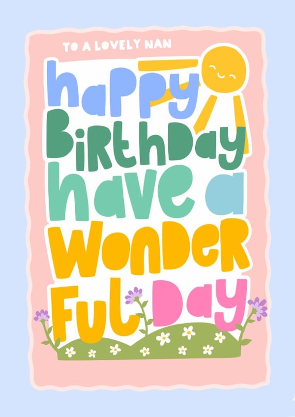 Lovely Nan Birthday Card created by Fliss Muir