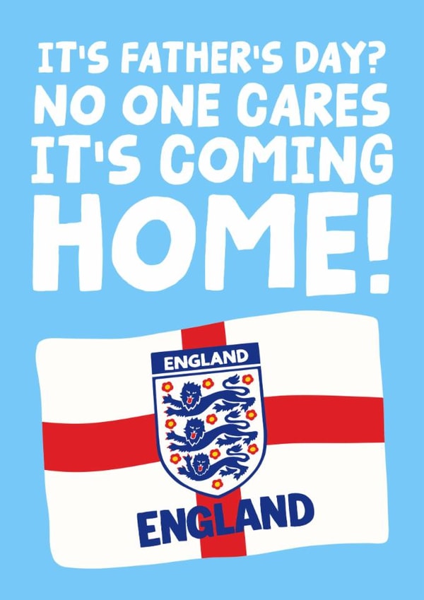 Funny Father's Day Card - It's Coming Home - England Flag - World Cup created by Studio Doodles