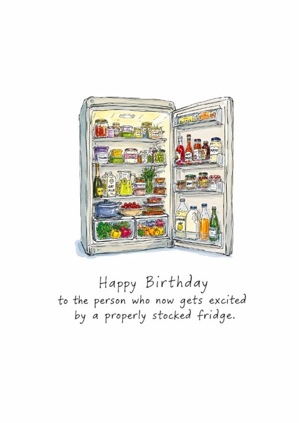 Silly birthday card. Groceries. Food shop. Adulting. created by Artzen Island