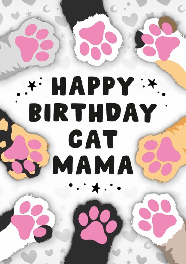 Cute Birthday Card - Cat Muma created by Lynsey Luu