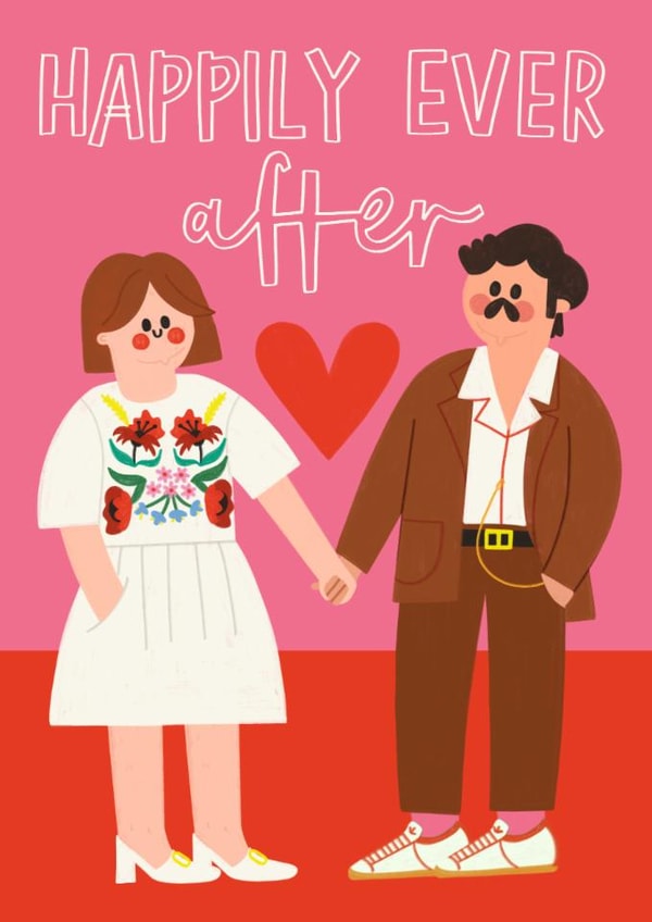 Cute wedding card | Happily ever after created by AbiGoLucky