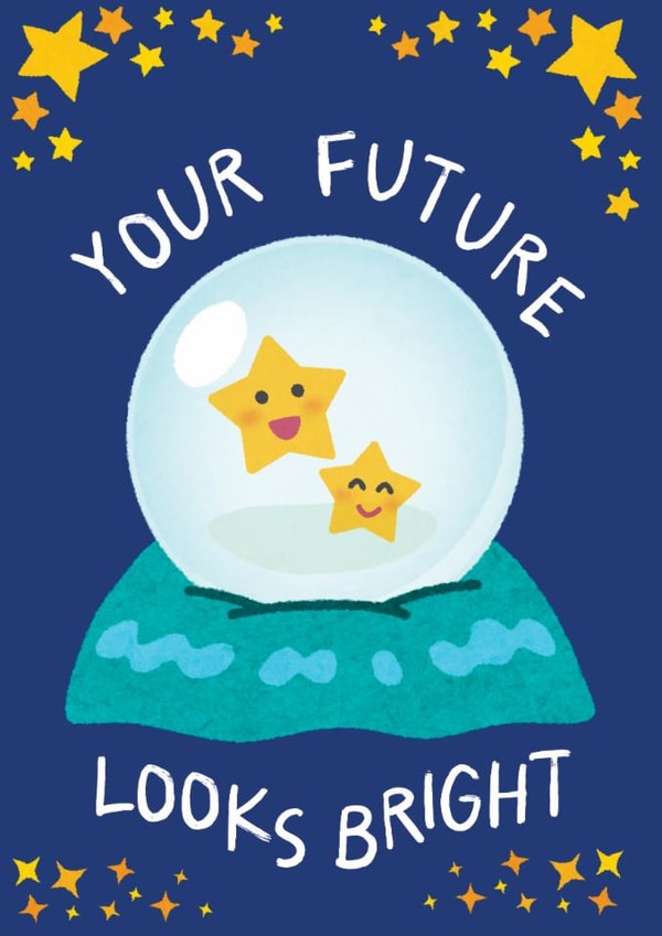 Cute Congratulations Card - Your Future Looks Bright - Stars created by Feel Good Supplies