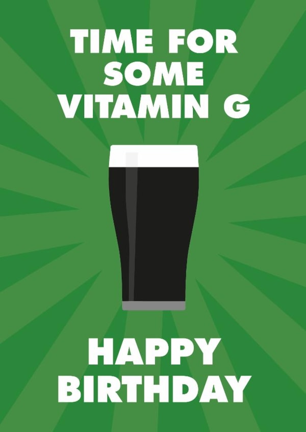 Birthday card for a stout/Guinness drinker created by Winnie's Design