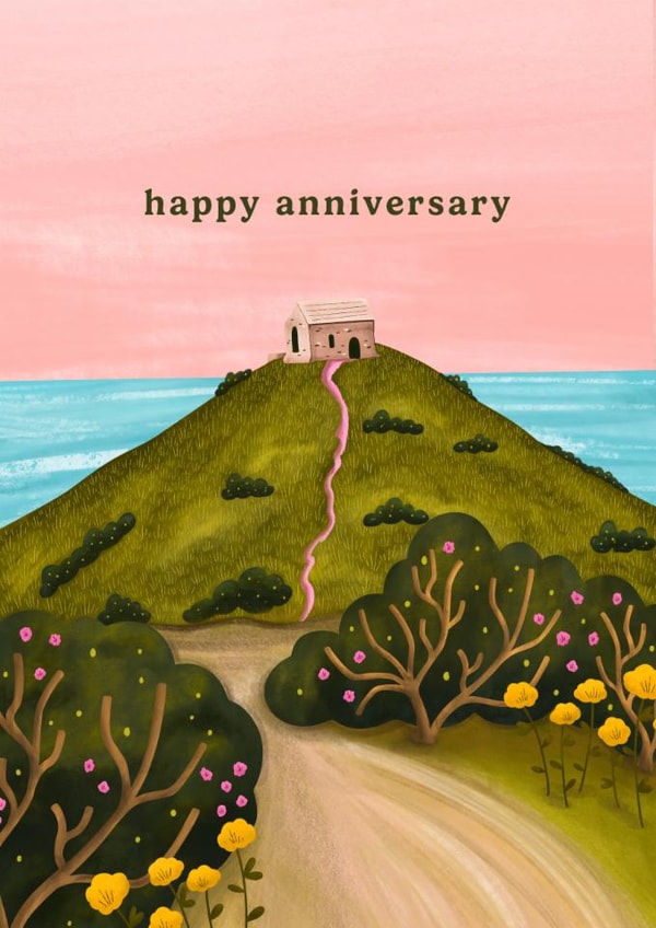 Classic Anniversary Card - Sunset Seascape created by Abbie Imagine