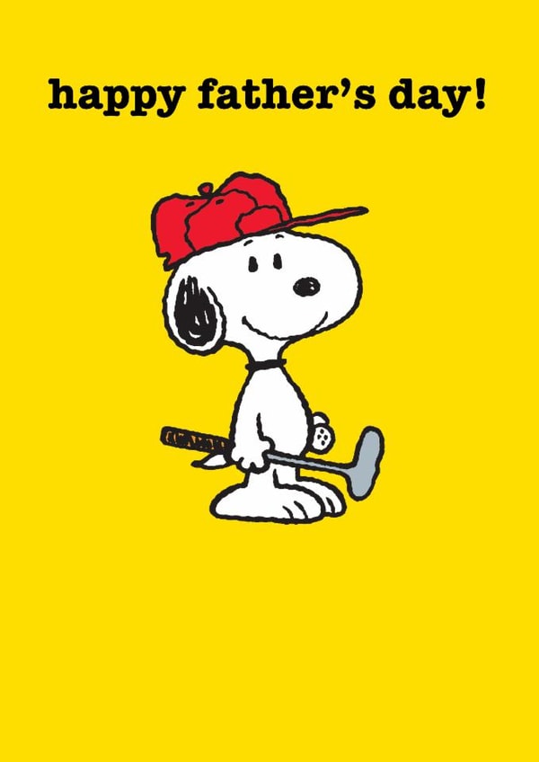 Cute Father's Day Card - Snoopy - Golf created by Hype Cards