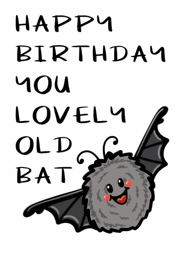 Happy Birthday You Lovely Old Bat created by Pixie Drew