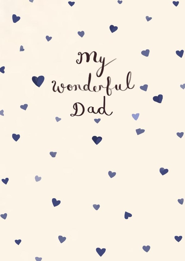 Traditional Birthday Card - My Wonderful Dad created by Love Lucy Illustration