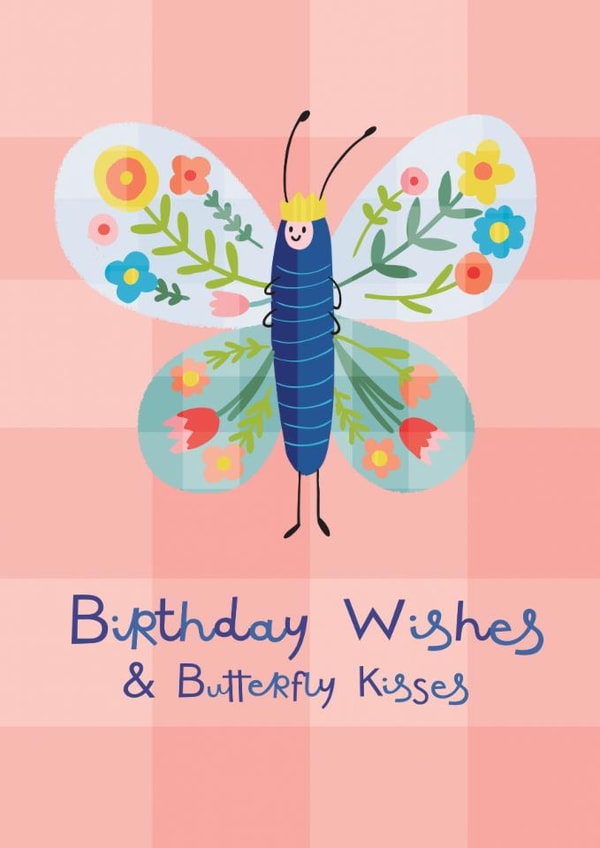 Pretty Birthday Card - Butterfly Kisses created by Carolyn Rouse