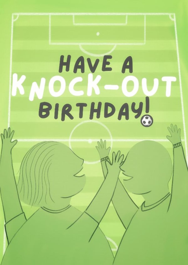 Fun Football Knock-Out Card - Birthday Card - World Cup created by Sian Moore Illustration