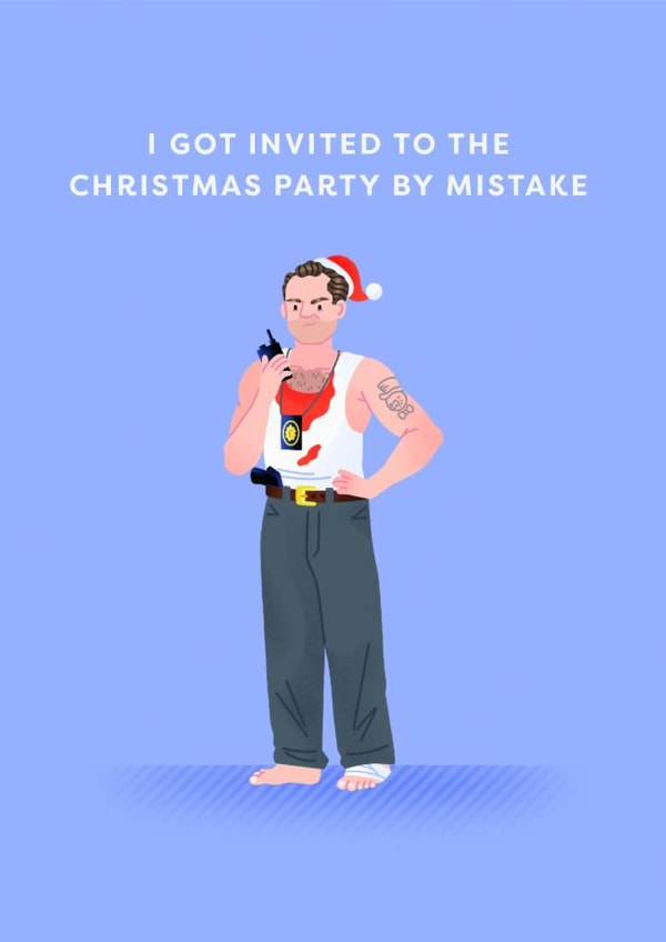 Funny Christmas Card - John McClane - Christmas Party - Die Hard created by Ohh Deer