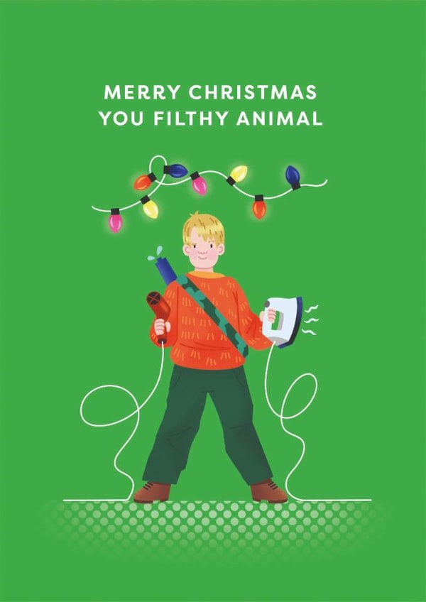 Classic Christmas Card - You Filthy Animal - Home Alone created by Ohh Deer