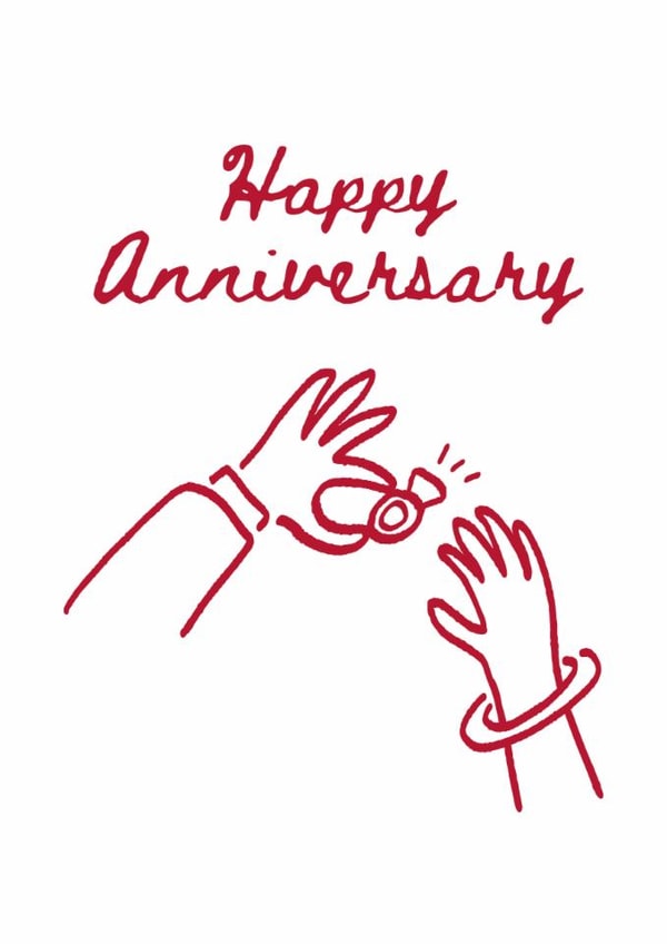 Cute Illustrated Anniversary Card for a Couple created by Rachey Jay Crafts