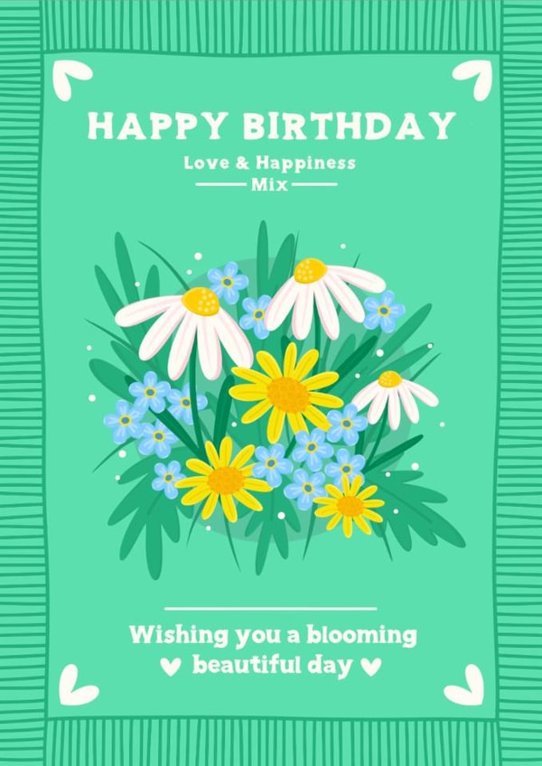 Pretty Birthday Card - Friend Mum Gran - Gardening - Blooming Beautiful Day created by Jessica Rachel Sharp