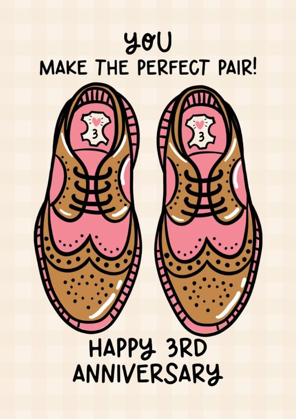 Cute LGBTQ 3rd Anniversary Card - Leather Anniversary created by Lyndsay Moon