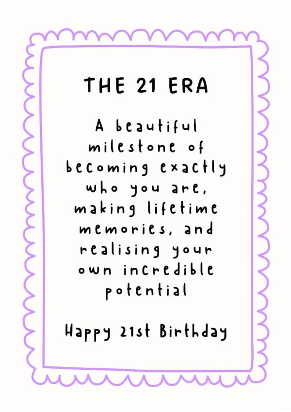 Classic Birthday Card - 21st - Making Memories created by @Hurray Haus