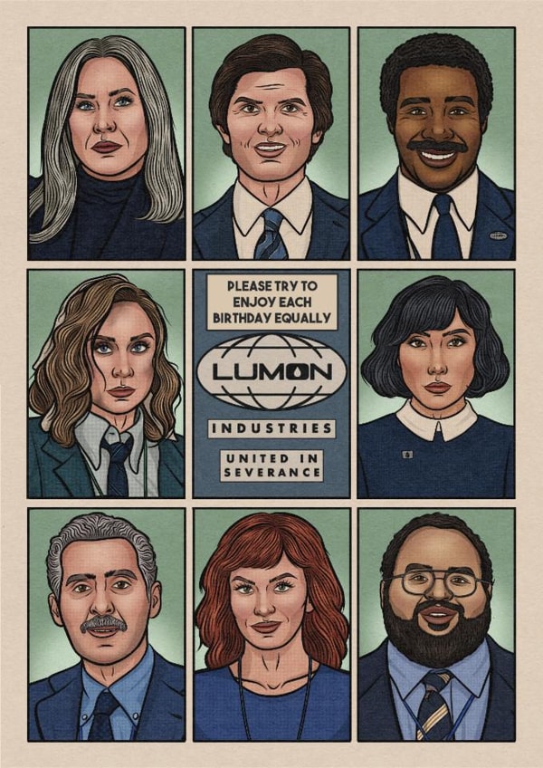 Severance Birthday Card - Lumon Industries - Please Try To Enjoy Each Birthday Equally created by Pop Off