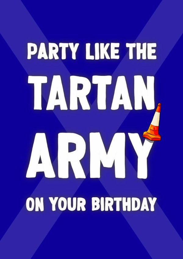 Funny Birthday Card - Tartan Army World Cup - Scotland Football created by ZB CREATIVE