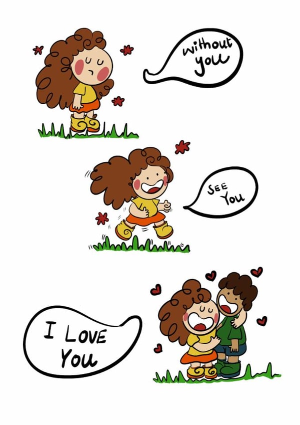 Romantic Love Anniversay Greeting Card – Without You, See You, I Love You created by Ayesha Idris
