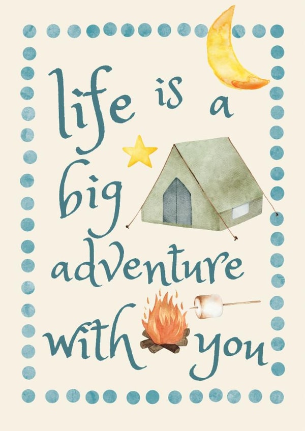 Classic Anniversary Card - Life Is A Big Adventure With You - Camping created by Feel Good Supplies
