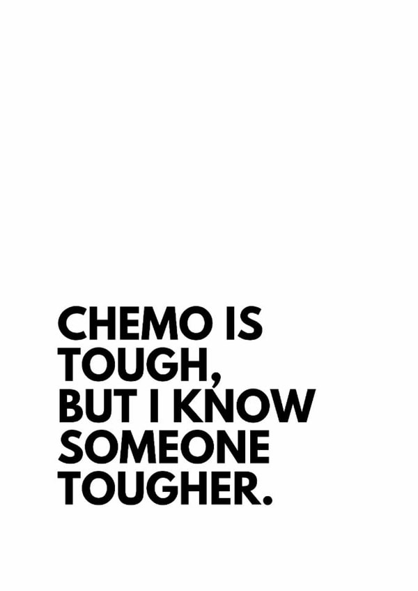 Classic Get Well Card — Cancer Support – Chemo Is Tough, But You Are Tougher created by Jess Walker